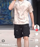 花花公子（PLAYBOY）短袖T恤男士夏季寬松上衣服潮流時(shí)尚休閑涼感半袖印花體恤 曬單實(shí)拍圖