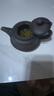講茗堂紫陶手工茶壺大容量陶瓷浮雕單壺功夫茶具家用紫砂壺球孔過濾 款式1紫陶如意壺禮盒裝 曬單實(shí)拍圖