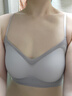 氧心（YANGXIN）兩件裝內(nèi)衣女夏季無痕文胸聚攏無鋼圈背心式美背運動女士胸罩 香檳+淺紫【吊帶款】 M 曬單實拍圖