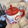 暢印新款噸噸保溫杯大容量?jì)和哳佒荡蠖潜瓕W(xué)生專(zhuān)用吸管杯子 紅色蘋(píng)果【大容量/帶手柄】 800ml 曬單實(shí)拍圖