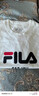 FILA 斐樂官方男裝情侶款針織短袖衫2025春季新款休閑簡約舒適純棉T恤 云菇白-WT M （170/92A/M） 曬單實(shí)拍圖
