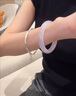 郎凱丹頓瑪瑙手鐲少女款冰飄紫玉鐲子紫羅蘭玉髓新中式禮物首飾正 內徑61-62mm 曬單實(shí)拍圖