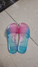 泉希語(yǔ)高顏值時(shí)尚外傳拖鞋女外穿夏時(shí)尚水晶一字拖果凍沙灘透明涼拖鞋 漸變玫紅色 36 曬單實(shí)拍圖