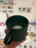 星巴克杯子墨綠色馬克杯星勺陶瓷豎條紋水杯辦公室咖啡杯七夕情人節(jié)禮物 墨綠單杯高檔禮盒裝 340ml 曬單實(shí)拍圖
