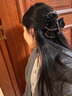 卡瑪倫（KAMALUN)發(fā)夾女2025新款蝴蝶結(jié)鯊魚(yú)夾優(yōu)雅氣質(zhì)抓夾顯發(fā)量發(fā)飾頭飾送女友 黑色閃星-品牌禮盒 曬單實(shí)拍圖