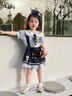 G.DUCKKIDS小黃鴨朱迪兔子衣服女童夏季套裝新款兒童表演服裝女寶寶生日禮物 套裝肩帶可拆卸 120 尺碼5~6歲【110-120cm】cm 曬單實(shí)拍圖