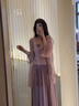 SNYDER WEAR新款開衫女秋季外搭高端氣質(zhì)溫柔風(fēng)開衫上衣百搭寬松針織衫外套女 淺紫色 薄款 S 建議（80-95斤） 曬單實(shí)拍圖