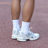 亞瑟士（asics）運動(dòng)鞋男鞋女鞋復古休閑舒適透氣時(shí)尚老爹鞋 GEL-1090 亮白色/片狀巖石 38 曬單實(shí)拍圖