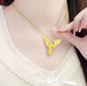 寓銀匠金店同款金包銀點(diǎn)鉆守護天使吊墜祈禱女神像精致項鏈送女友禮物 鑲鉆天使之翼吊墜 總重約12克*包金0.8克 曬單實(shí)拍圖