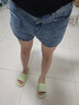 GAP女裝2025夏季新款松緊腰中磅寬松棉萊賽爾混紡牛仔短褲713417 淺色水洗 M 美碼  XL亞洲碼165/76A 曬單實拍圖