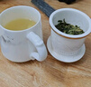 PAKCHOICE茶杯茶水分離陶瓷杯帶蓋辦公室杯羊脂玉水杯送長輩父親禮物泡茶杯 曬單實拍圖