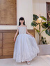 DOMIAMIAKIDS女童禮服兒童公主裙蓬蓬紗洋氣花童走秀主持人鋼琴演出服生日 長(zhǎng)款（送皇冠+裙撐） 150 cm（建議體重62-72斤） 曬單實(shí)拍圖