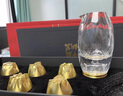 輕奢新中式黃銅白酒杯套裝高檔水晶一口品酒杯老式小酒盅分酒器 銅爵本色白酒杯【一壺六杯】禮盒裝 曬單實(shí)拍圖