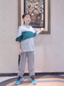 G.DUCKKIDS童裝男童套裝夏裝新款兒童夏季套裝男大童休閑運(yùn)動服裝小學(xué)生衣服 墨綠色 140 建議130-140cm9-10歲 曬單實拍圖