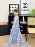 G.duck童裝艾莎公主裙女童連衣裙夏季2025新款兒童夏裝披風(fēng)愛(ài)莎裙子女孩 艾莎公主裙+皇冠魔法棒 100 建議90-100cm3-4歲cm 曬單實(shí)拍圖