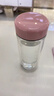 希諾（HEENOOR）雙層玻璃杯女清新可愛花茶水杯小巧便攜水杯家用車載過濾泡茶杯子 桃紅 XN-9750 200ml 曬單實拍圖