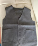 恒源祥v領(lǐng)羊毛呢子馬甲男輕薄款保暖羽絨西裝背心無(wú)袖坎肩青年內穿馬夾 灰色 XL 參考130-150斤左右 曬單實(shí)拍圖
