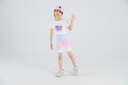 moonkids鯊魚褲女童夏季冰絲短褲兒童速干薄款五分褲大童漸變夏裝打底褲子 【1768漸變粉+1768漸變綠】 120 cm 曬單實(shí)拍圖