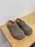H8小土豆勃肯鞋2026新款情侶男女半包頭懶人一腳蹬拖鞋外穿博肯涼鞋 灰色 39 男碼 曬單實(shí)拍圖