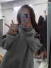 POUM男裝聯(lián)名情侶衛(wèi)衣男美式高街男秋款潮牌嘻哈復(fù)古痞帥外套無(wú)帽上衣 WLFS-926灰色 XL 曬單實(shí)拍圖