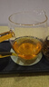 高茗日式公道杯玻璃茶具分茶器帶茶漏一體泡茶杯高端公杯茶海茶漏套裝 金色把公杯+茶漏400ml 曬單實拍圖