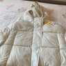三彩2024冬季新款防水短款羽絨服連帽白鴨絨面包服保暖肯豆風(fēng)女 米白色 L 165/88A 曬單實(shí)拍圖
