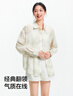 森馬（Semir）長袖襯衫女中長款oversize松弛感2025夏水墨滿印襯衣109325105002 曬單實拍圖