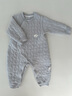 貝樂(lè )咿嬰兒衣服秋冬季夾棉連體衣新生兒衣服保暖連體衣貼身打底寶寶衣服 7720-淺藍灰 66cm （3-6個(gè)月12-15斤） 曬單實(shí)拍圖