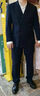 吉約蒙（G·MONS）澳洲羊毛西服套裝男士藏青色雙排扣結(jié)婚伴郎商務(wù)正裝西裝整套男 0671藏青色【上衣+褲子】 52 曬單實(shí)拍圖