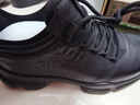 百麗厚底增高健步鞋男25秋新抓紋牛皮戶外休閑運(yùn)動(dòng)鞋A2215CM5預(yù)售 黑色 41 (255mm) 曬單實(shí)拍圖