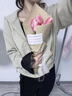 芭芙達(dá)妮連帽短款衛(wèi)衣外套女春秋季2025新款開(kāi)春厚拉鏈上衣小個(gè)子內(nèi)搭 灰綠短款開(kāi)衫【秋季款】. 常規(guī) M 曬單實(shí)拍圖