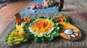 Lanswood嗅聞墊狗狗漏食玩具寵物藏食墊聞嗅毯漏食球消耗體力告別拆家 款式B（63*42cm）墊+一個蘿卜 曬單實拍圖