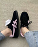 Onitsuka Tiger鬼塚虎春季新款女款復(fù)古德訓(xùn)鞋 運動休閑鞋女鞋 TOKUTEN 1183C254 黑色/粉紅色 37 曬單實拍圖