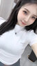 KLUCK老鳳凰金店款S925銀小紅人項鏈女小蠻腰慈善款不掉色黑陶瓷男女 小紅人陶瓷項鏈(白金色) 曬單實拍圖