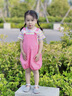 G.DUCKKIDS小黃鴨童裝女童背帶褲套裝夏季2025新款兒童衣服洋氣薄款寶寶夏裝 粉色 90 建議1~2歲【 80-90cm】cm 曬單實拍圖