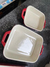 琺寶（staub）加厚方形烤盤(pán)2件套27cm+20cm 櫻桃紅 40508-627 曬單實(shí)拍圖