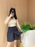 俞兆林速干工裝裙褲女夏季2025新款松緊腰前開叉設(shè)計感運動休閑五分褲裙 藏青色 【輕薄速干】 M 【推薦80-110斤】 曬單實拍圖