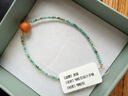 靈菲綠松石米珠雞油黃蜜蠟手鏈女925銀手串生日禮物女生女友 手鏈款 曬單實(shí)拍圖