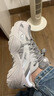 斐樂(lè)（FILA）女鞋七夕送魚(yú)刺SOFIA老爹鞋厚底增高時(shí)尚休閑鞋復(fù)古反光運(yùn)動(dòng)鞋 南極灰/合金灰-AG 37.5 曬單實(shí)拍圖