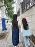 玉極虞女童牛仔背帶連衣裙短袖襯衫兩件套女春夏裝學院風中長款裙子套裝 【套裝】杏色上衣+牛仔背帶裙 120 【適合36-45斤】 曬單實拍圖