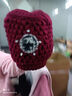察今老年人帽子女款2025新款中老年媽媽帽冬季老太保暖加絨毛線(xiàn)奶奶帽 A款五鉆【酒紅色】加絨加厚 曬單實(shí)拍圖