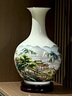 伯莎丹頓（BERTHA DENTON） 景德鎮(zhèn)陶瓷牡丹花復(fù)古花瓶客廳插花器辦公室裝飾品擺件大號(hào)瓷瓶 描金邊秋云靜晚天賞瓶+木底座 曬單實(shí)拍圖