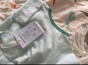 童泰（TONGTAI）嬰兒短袖連體衣夏季初生寶寶衣服新生兒外出哈衣爬服提花網(wǎng)眼 綠色 90cm 曬單實(shí)拍圖