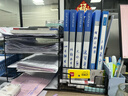 四季年華 辦公桌收納置物架文件收納盒辦公用品文件架桌面多層文件框文件夾 雅典黑-置物架在左-一體式加厚 曬單實(shí)拍圖
