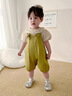 迪士尼寶寶女童背帶褲套裝夏裝2025新款兒童洋氣時(shí)髦衣服寶寶兩件套夏季 夏季 蘑菇凈色背帶套裝綠色 73 建議7-9個(gè)月13-18斤 曬單實(shí)拍圖