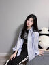 真維斯（JEANSWEST）襯衫女裝2025春秋新款美拉藍穿搭夏季純棉防曬襯衣女士長袖外套女 藍色 L 【推薦110-140斤】 曬單實拍圖
