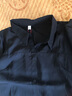 皮爾卡丹（pierre cardin）中長(zhǎng)款襯衫女遮屁股短袖蕾絲拼接上衣大|碼胖m|m遮肚顯瘦女士雪紡 黑色 4XL 160-180斤 曬單實(shí)拍圖