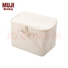 無印良品（MUJI）聚酯纖維棉麻混紡軟盒/長方形/附蓋/中 原色 曬單實拍圖
