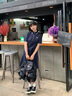 HUNTER戶外多口袋雙肩包書包女士戶外旅游通勤簡約雙肩背包 黑色/BLK 曬單實(shí)拍圖