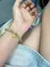 中國黃金愛(ài)心手鏈女和田玉手串輕奢高級感生日禮物送女友老婆紀念日實(shí)用 足金玉見(jiàn)你竹節手串+證書(shū)禮盒 曬單實(shí)拍圖